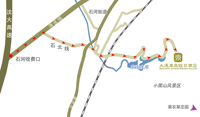 附件2 东泉假日酒店行车路线图